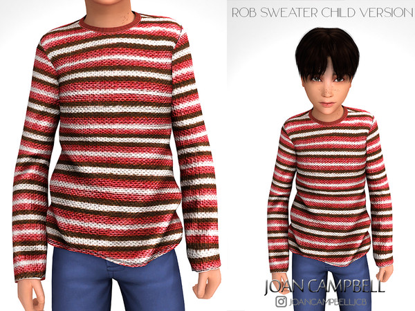 Sims 4 — ROB SWEATER CHILD VERSION by Joan_Campbell_Beauty_ — 6 swatches Custom thumbnail Original mesh