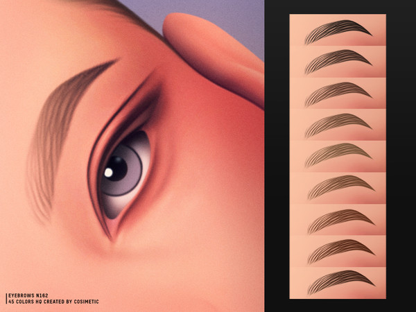 Sims 4 — Soft Line Brows N162 by cosimetic — - Female