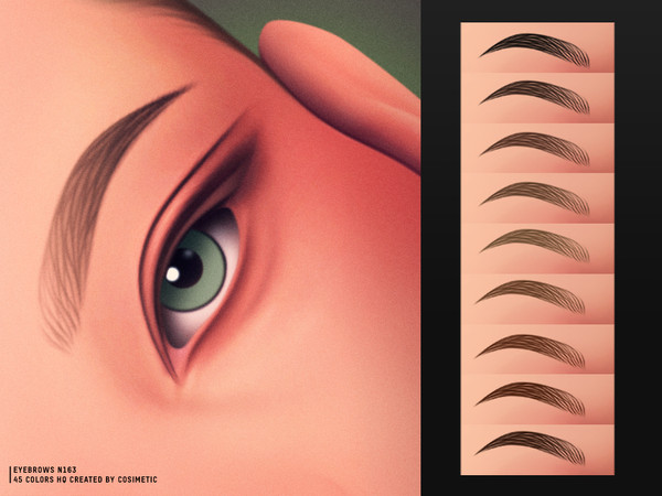 Sims 4 — Calm Arch Brows N163 by cosimetic — - Female