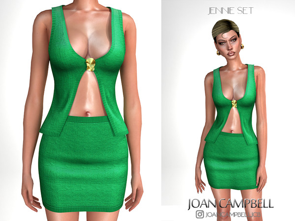 Sims 4 — JCB JENNIE SKIRT.package by Joan_Campbell_Beauty_ — INCLUDES: TOP