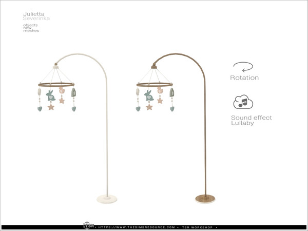 Sims 4 — Julietta - baby mobile animation by Severinka_ — A set of furniture and decor for nursery decoration.