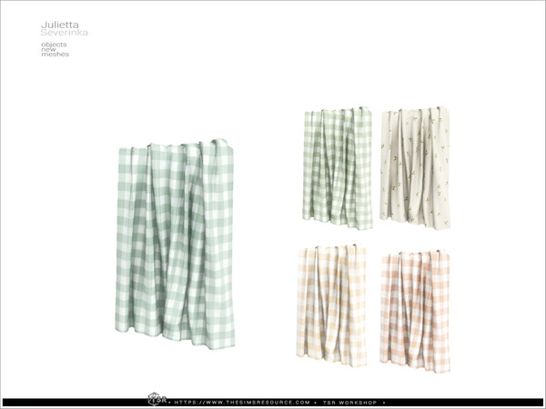 Sims 4 — Julietta - infants's bed blanket by Severinka_ — A set of furniture and decor for nursery decoration.