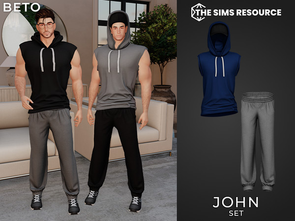 Sims 4 — By Beto - John (Pants).package by Beto_ae0 — Men's athletic wear Important: The sweater comes with an integrated