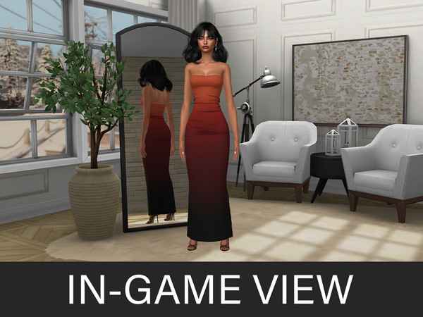 Sims 4 — By Beto - Gabi (Long Dress).package by Beto_ae0 — Short and long dresses with gradients, enjoy them