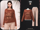 Sims 4 — SET-Cozy Bear PJ- 650 - BD1642 by busra-tr — - Set Inclued : Top - Bottom - 10 Swatches - For Female (Teen to