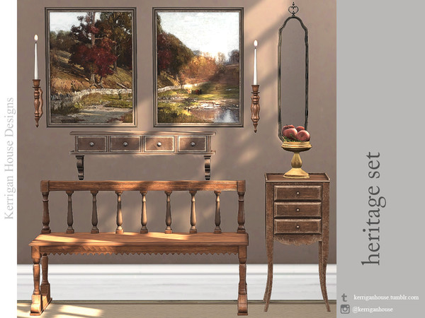 Sims 4 — Heritage Set by kerriganhouse — An eclectic and vintage set for collectors.