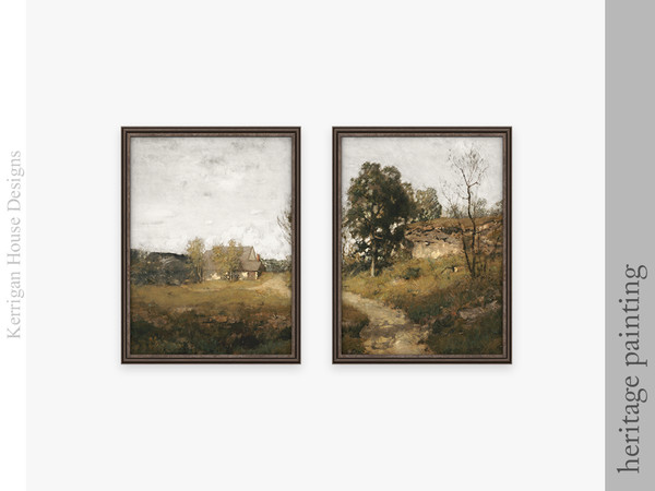 Sims 4 — Heritage Painting by kerriganhouse — An eclectic and vintage set for collectors.