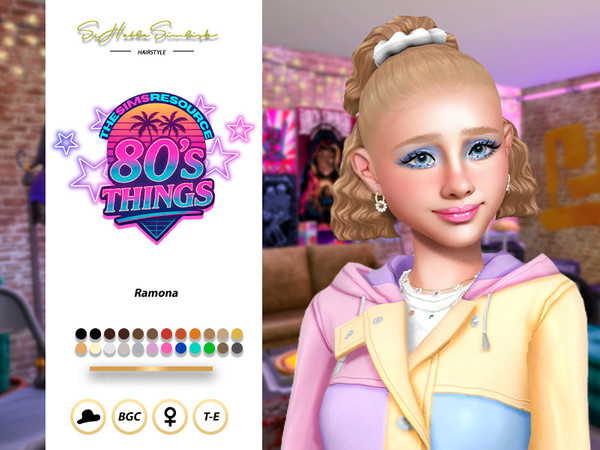 Sims 4 — Ramona V2 Hairstyle by sehablasimlish — Hope you like it and enjoy it. Maxis Match