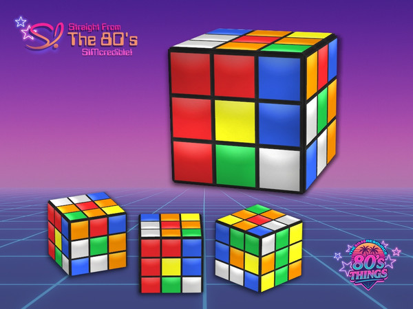 Sims 4 — Straight from the 80s - Decor Rubik's cube by SIMcredible! — A compilation of darling items straight from the