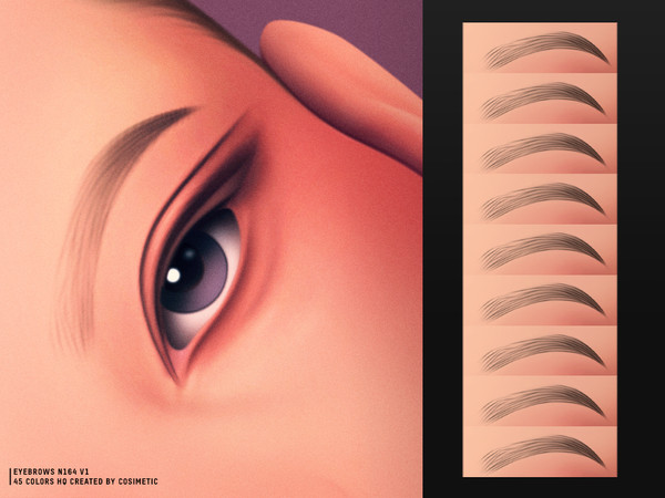 Sims 4 — Feather Soft Brows N164 V1 by cosimetic — - Female