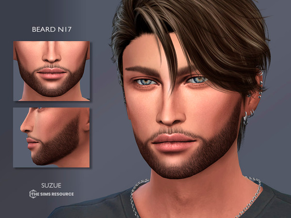 Sims 4 — Beard N17 by Suzue — 8 Swatches
