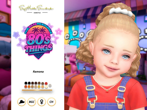 Sims 4 — SHS_Ramona_ToddlerHair.package by sehablasimlish — Hope you like it and enjoy it. Maxis Match