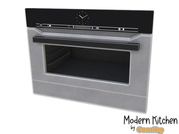 Sims 4 — Comiko Modern Kitchen Oven High | Kitchen Room by Comiko — Part 2 - Modern Kitchen Set is base game compatible