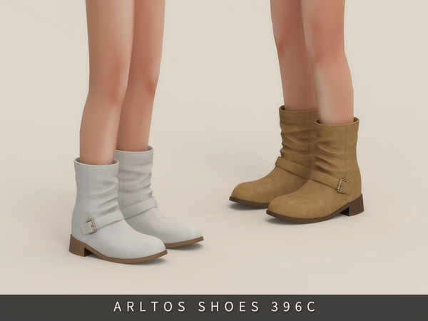Sims 4 — Retro suede boots Child by Arltos — 11 colors.
