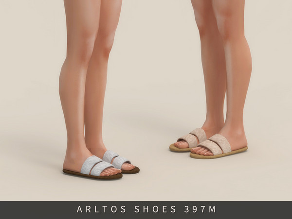 Sims 4 — Fur slippers Male by Arltos — 6 colors.