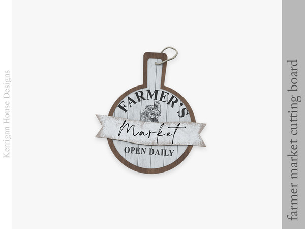 Sims 4 — Farmer Market Cutting Board by kerriganhouse — A small set of displays and carts for a farmer's market.