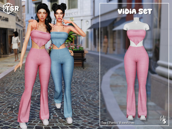 Sims 4 — (Wisteria) VidiaSet_Top.package by WisteriaSims — Elevate your wardrobe with the Vidia Set. This sporty yet