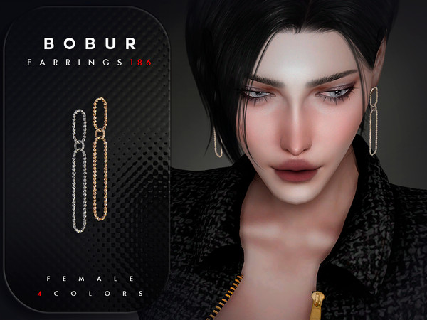 Sims 4 — Bobur Earrings 186.package by Bobur2 — Please, before writing where I can download this hair, please take a look