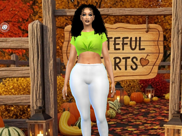 Sims 4 — Pumpkin Season by ModHouse_Studio — CAS screen with this seasonal background collection.