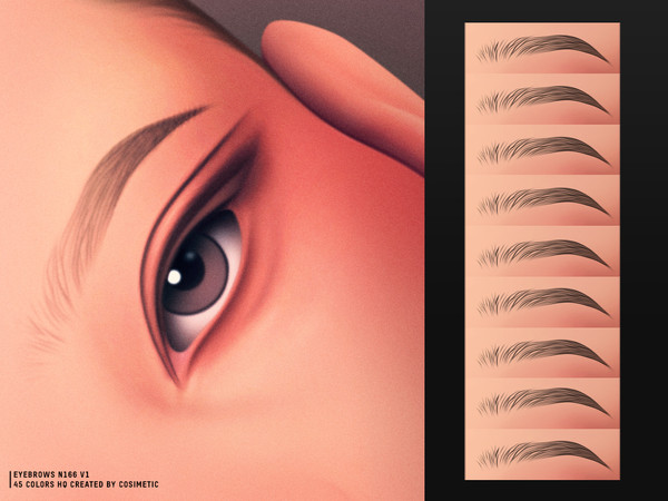 Sims 4 — Eyebrows N166 V1 by cosimetic — - Female