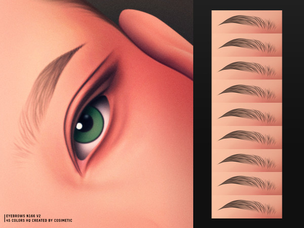 Sims 4 — Eyebrows N166 V2 by cosimetic — - Female