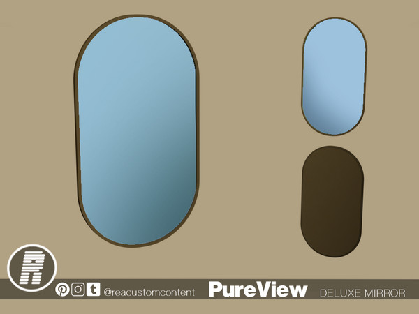 Sims 4 — PureView Deluxe Mirror by reacustomcontent — Complete your bathroom's aesthetic with the PureView Deluxe Mirror,