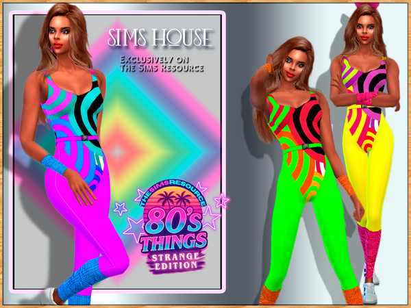 Sims 4 — WOMEN'S FITNESS JUMPSUIT by Sims_House — 6 color options.