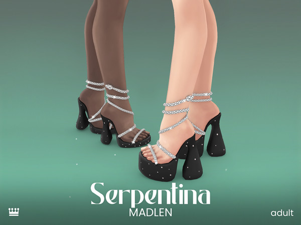 Sims 4 — [Madlen] Serpentina Shoes (no platform) by Madlen — Slip into Serpentina heels for instant glam! With diamond