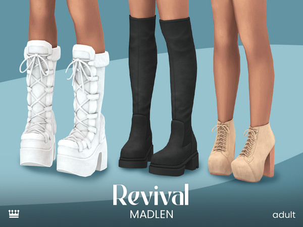 Sims 4 — [Madlen] Piacenza Boots.package by Madlen — Totally revamped these oldies, giving them a fresh, new vibe!