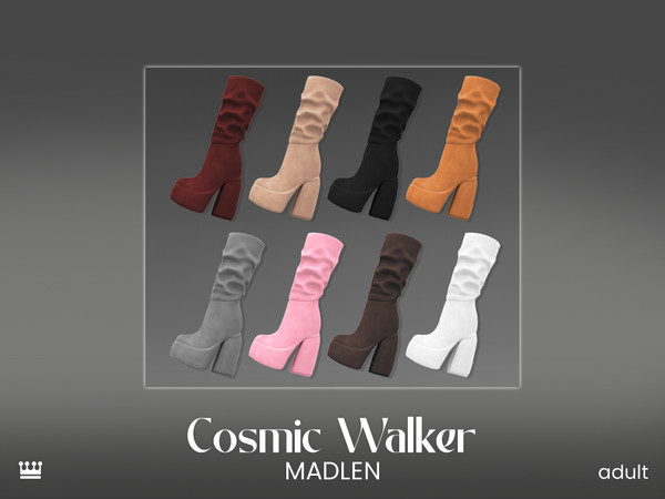 Sims 4 — [Madlen] Cosmic Walker Boots.package by Madlen — These must-have scrunch boots are a true showstopper. Featuring