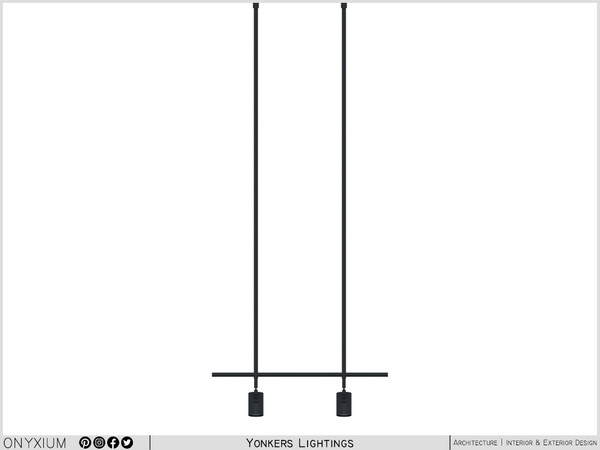 Sims 4 — Yonkers Pendant Spotlight Double Tall by Onyxium — Onyxium@TSR Design Workshop Lighting Collection - Belong To