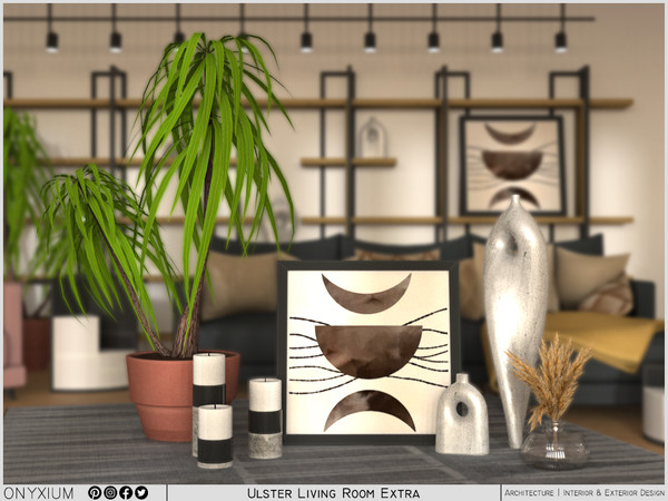 Sims 4 — Ulster Living Room Extra by Onyxium — Onyxium@TSR Design Workshop Living Room Collection - Belong To The 2025