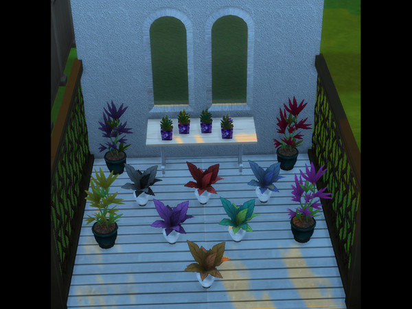 Sims 4 — Nyssa 1 TC Vase by CarineKitana — A collection of vases and plants, familiar but embellished and grouped here to
