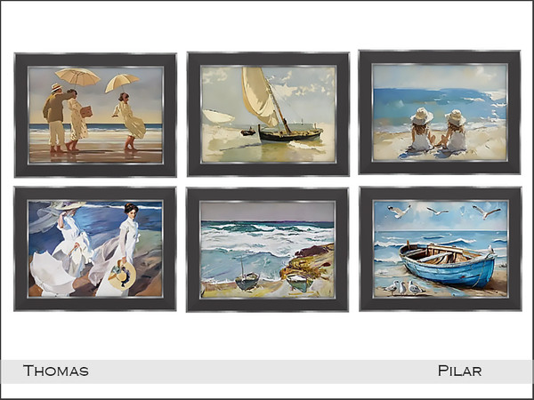 Sims 4 — Pilar Thomas Painting by Pilar — Several items from the Thomas set.
