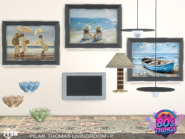 Sims 4 — Thomas Livingroom 2 by Pilar — Several items from the Thomas set.