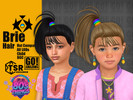 Sims 4 — Brie Hair (80's Things) by GoAmazons — 80s side ponytail for children in maxis style.