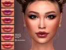 Sims 4 — Grace Lipstick N107 by Suzue — 10 Swatches
