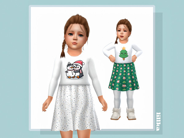 Sims 4 — Blanca Dress by lillka — 6 swatches