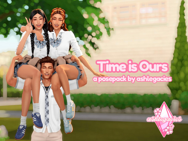 Sims 4 — Time is Ours Posepack by ashlegacies — - Posepack