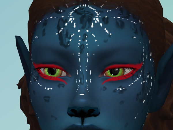 Sims 4 — Navi Face Biolumes.package by EdnaScissorhands — An extension to previous stripes and biolum spots from the