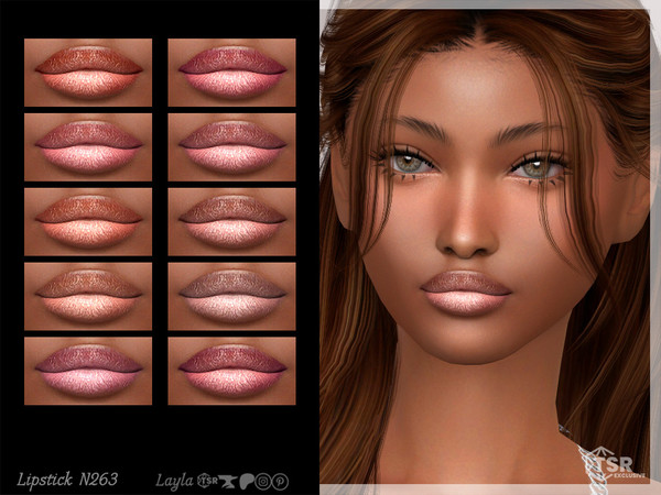 Sims 4 — Lipstick N263 by Layla — Previews were made using HQ Mod