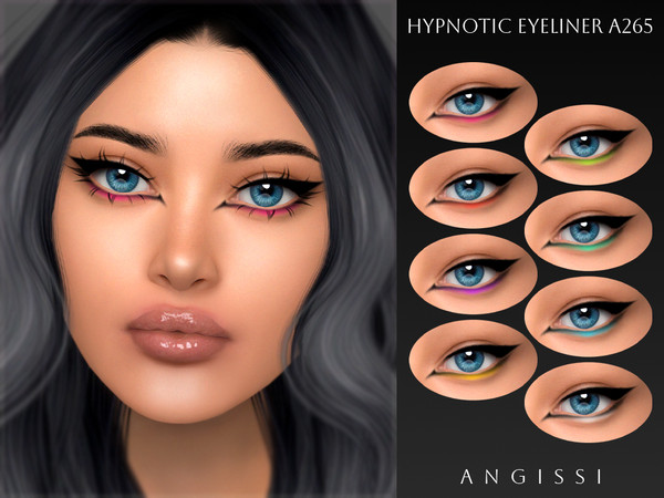 Sims 4 — Hypnotic Eyeliner A265 by ANGISSI — PREVIEWS MADE USING HQ MODE Makeup category
