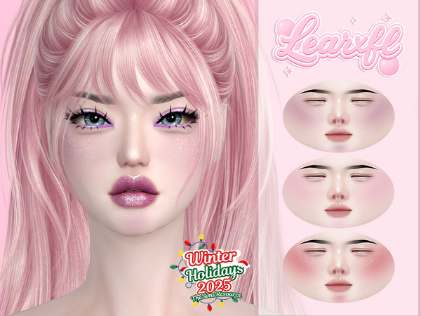 Sims 4 — [Learxfl] Sugar Plum Glow Blush by Learxfl — Blush, 10 swatches , HQ and BGC . Standalone item with thumbnail.