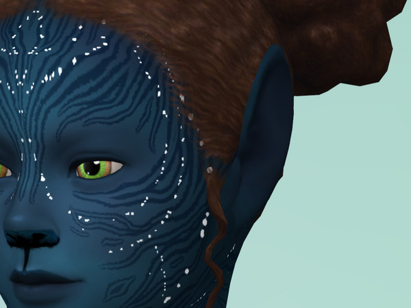 Sims 4 — navi ears child.package by EdnaScissorhands — Navi ears in the earring area. Presets dont work with toddler ears