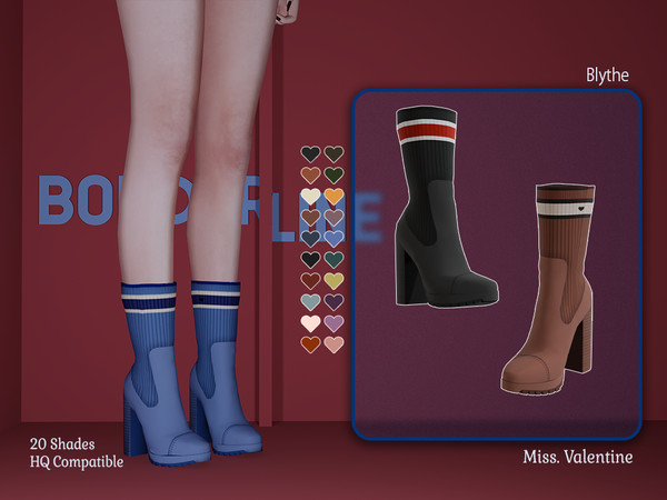Sims 4 — Blythe boots with socks by MissValentine142 — 20 Shades
