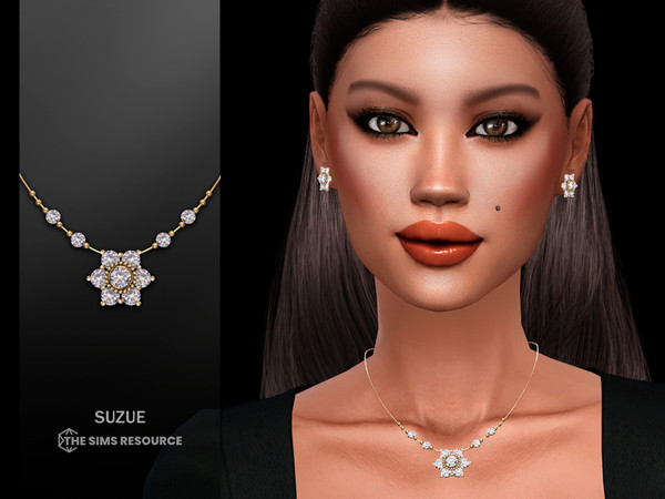 Sims 4 — Essence Necklace by Suzue — New Mesh (Suzue)