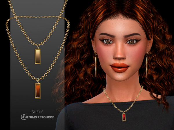 Sims 4 — Logan Necklace (Female) by Suzue — New Mesh (Suzue)