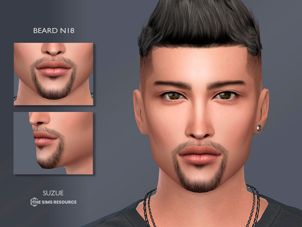 Sims 4 — Beard N18 by Suzue — 7 Swatches