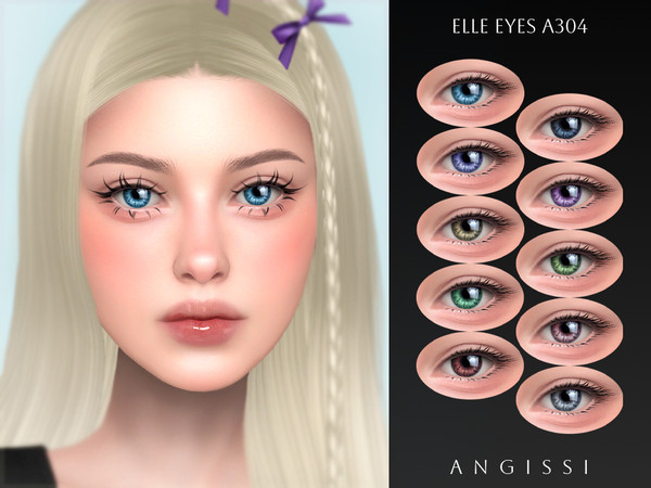 Sims 4 — Elle Eyes A304 by ANGISSI — PREVIEWS MADE USING HQ MOD Facepaint category