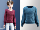 Sims 4 — Child - Soft circle knit sweater with relaxed shape by Garfiel — A cozy child sized sweater featuring a playful